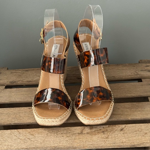 STEVE MADDEN Uri Espadrille Wedge Sandal 8 A29 - Picture 3 of 9